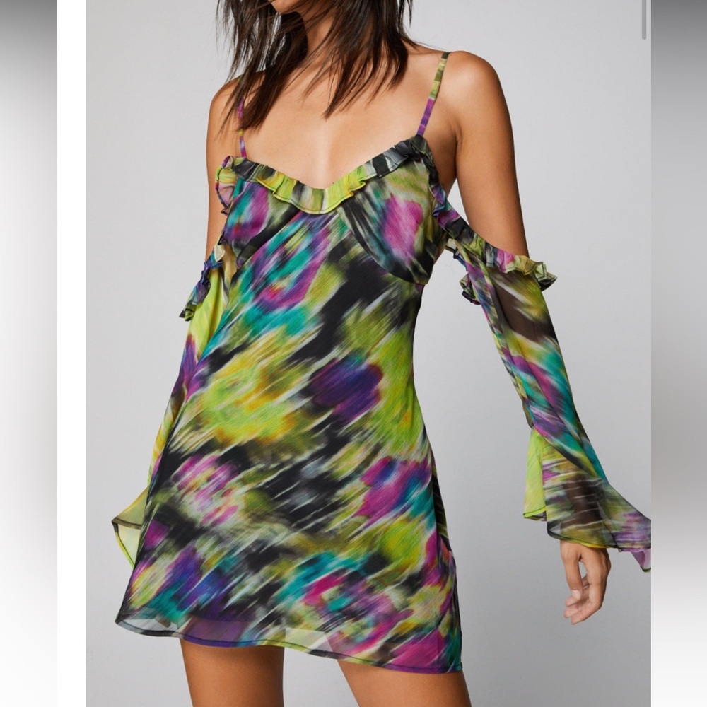 🪷Abstract Mini Dress